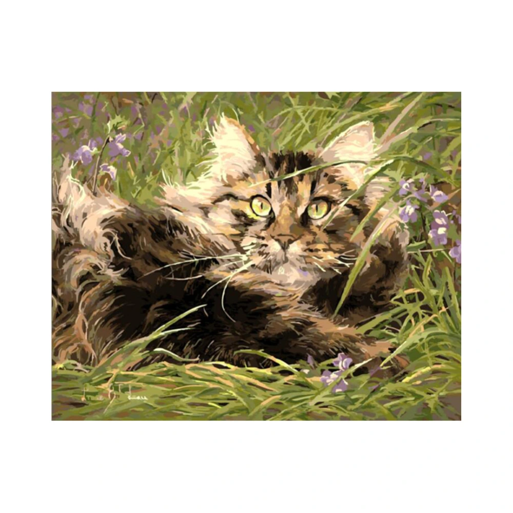 Frameless Diy Cat Digital Oil Painting Living Room Decoration Painting