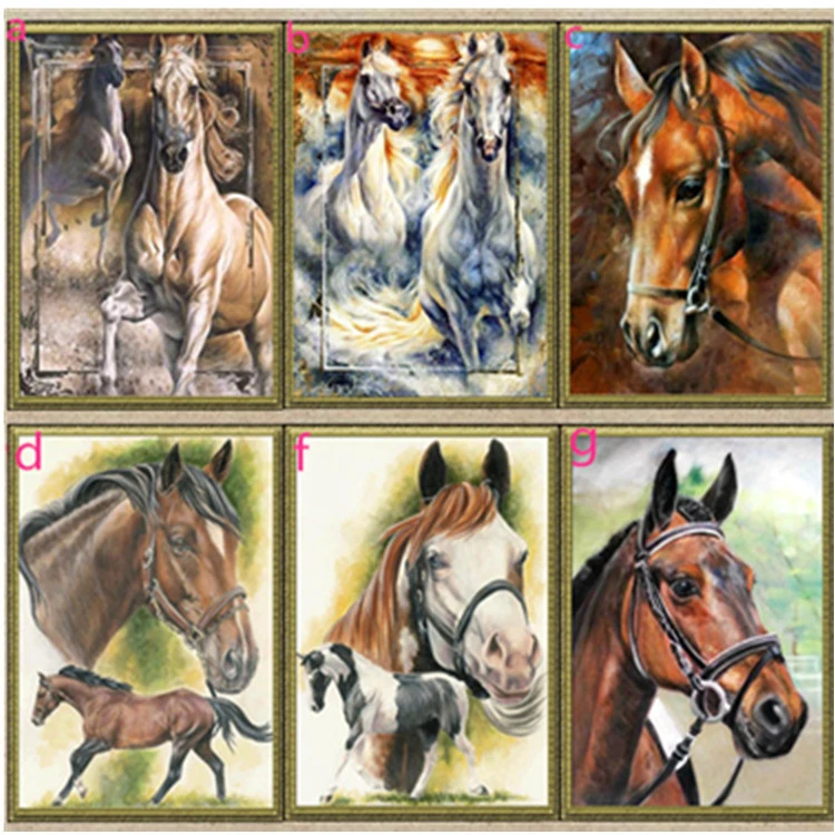 New Diamond Painting Animal Cross Stitch Horse Oil Painting Embroidery Sticker Diamond Painting