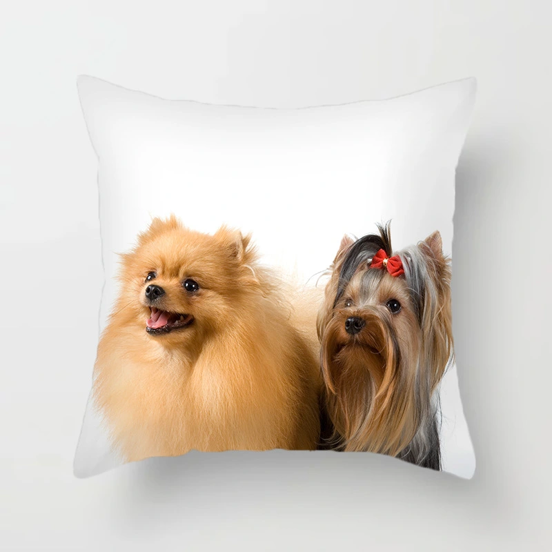 Cute Pet Dog Peach Skin Cushion Car Office Nap Bed Living Room Pillow