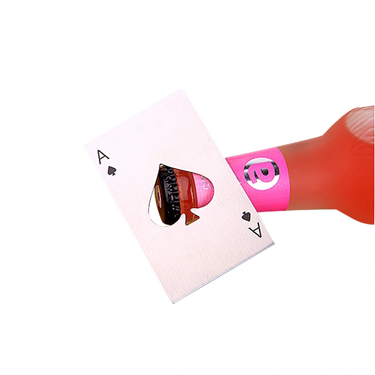 Creative Stainless Steel Playing Card Spades A Multifunctional Can Opener