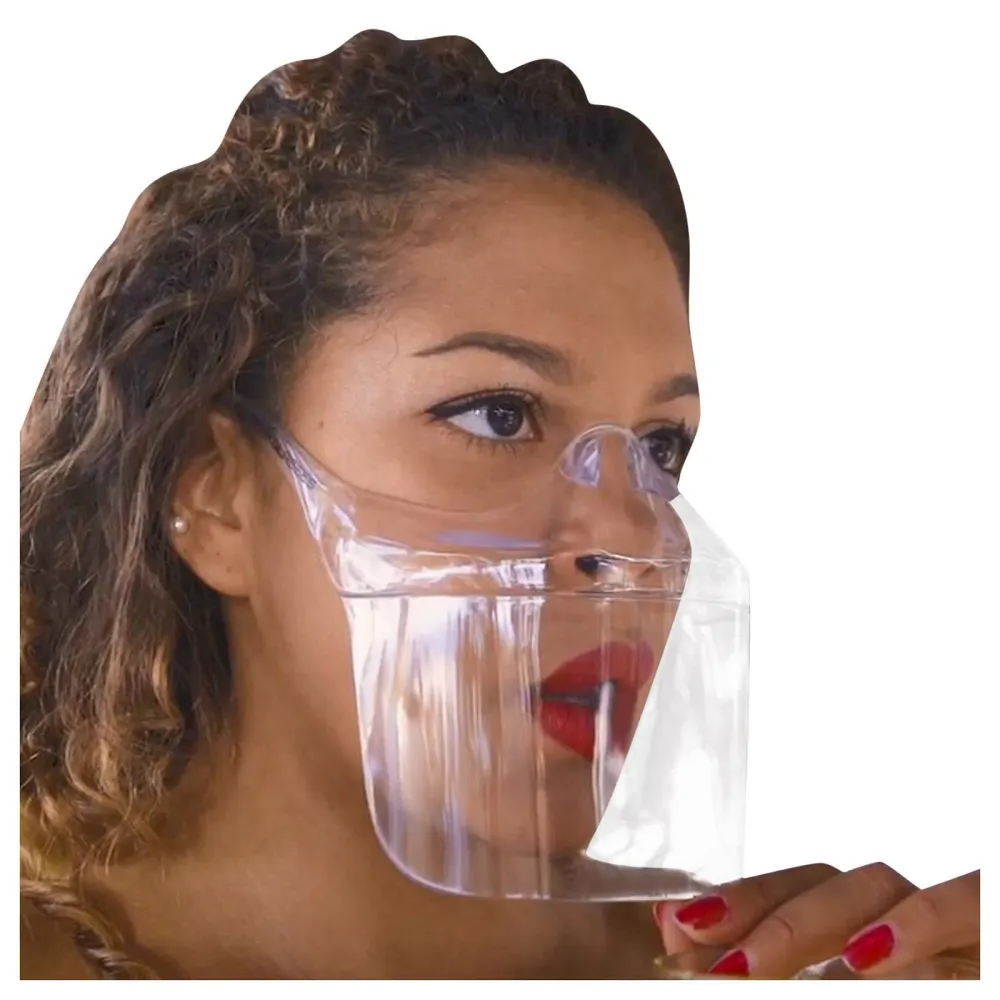 Plastic Transparent Face Shield for Protection and Isolation Against Droplets