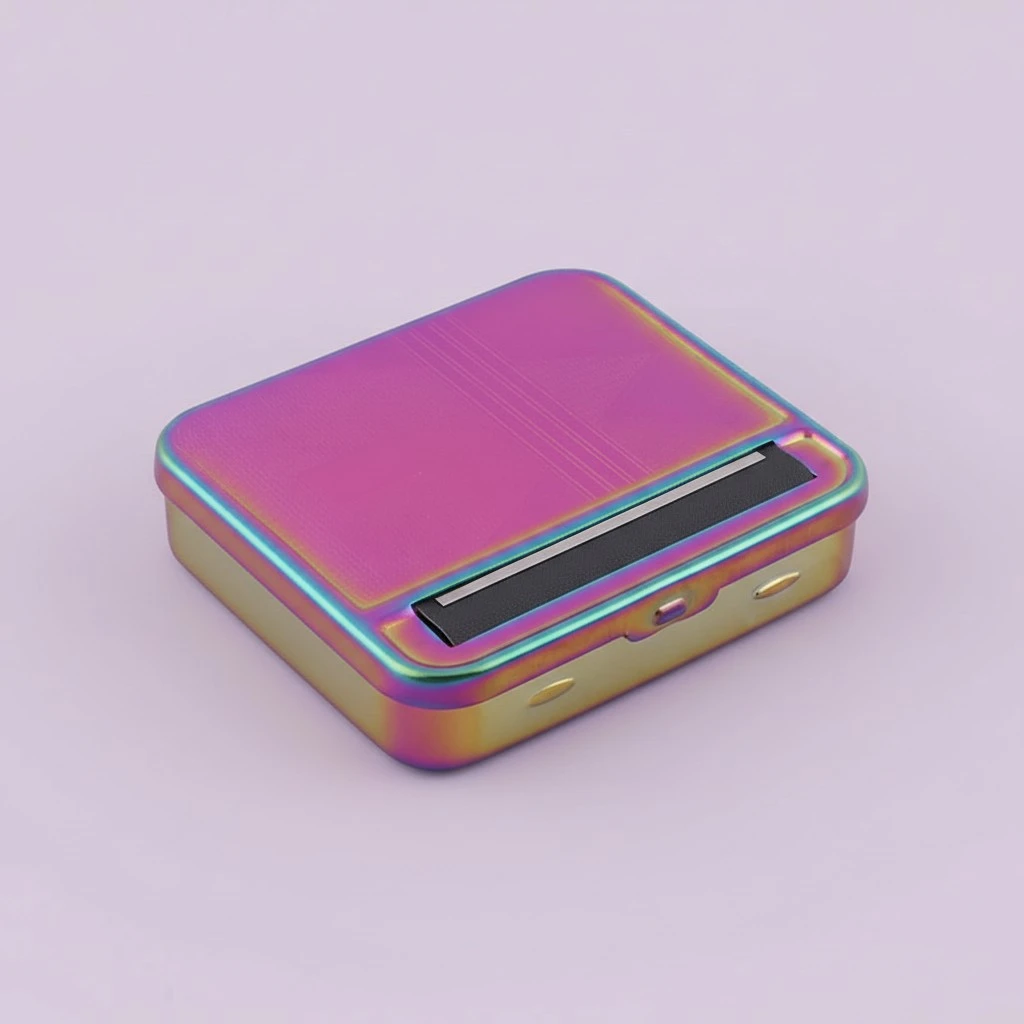 Rainbow Metal Rolling Machine Tobacco Roller Cigarette Case 70mm Manual Tobacco Roller Cigarette Rolling Machine For Smoking