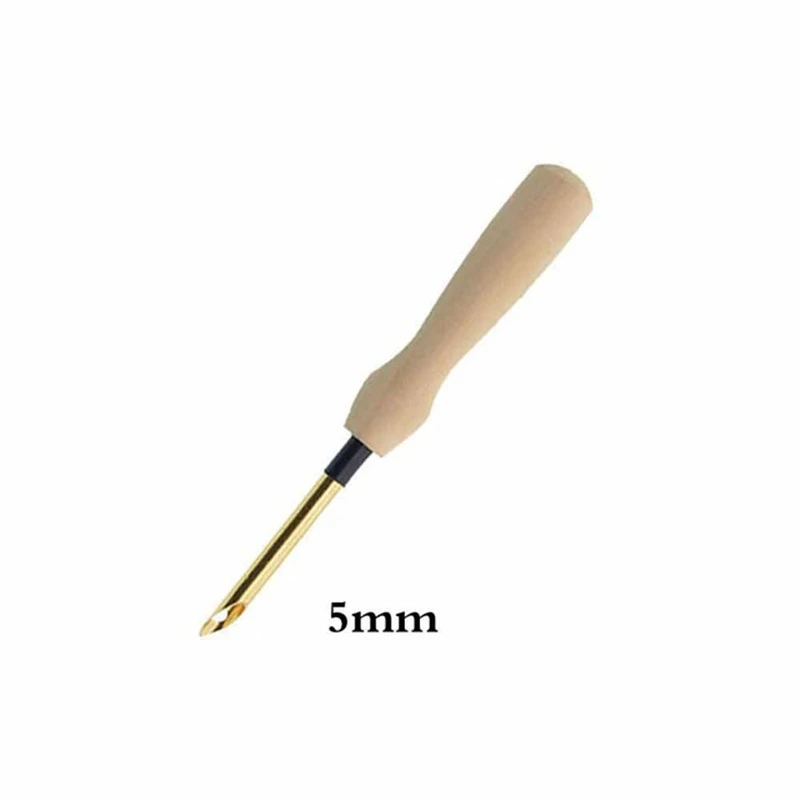 Log Handle Poke Embroidery Needle Tool Handmade