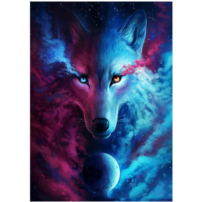 Diamond Painting Animal Wolf Head Full Diamond Living Room Home Decoration Hanging Painting