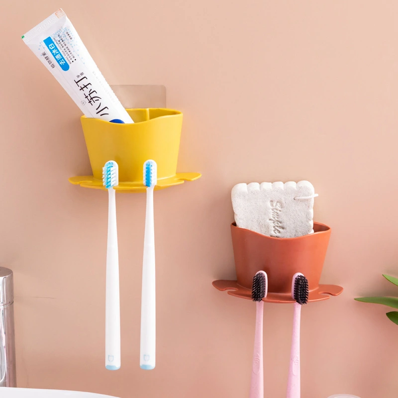 Wall Mounted Toothbrush And Toothpaste Holder