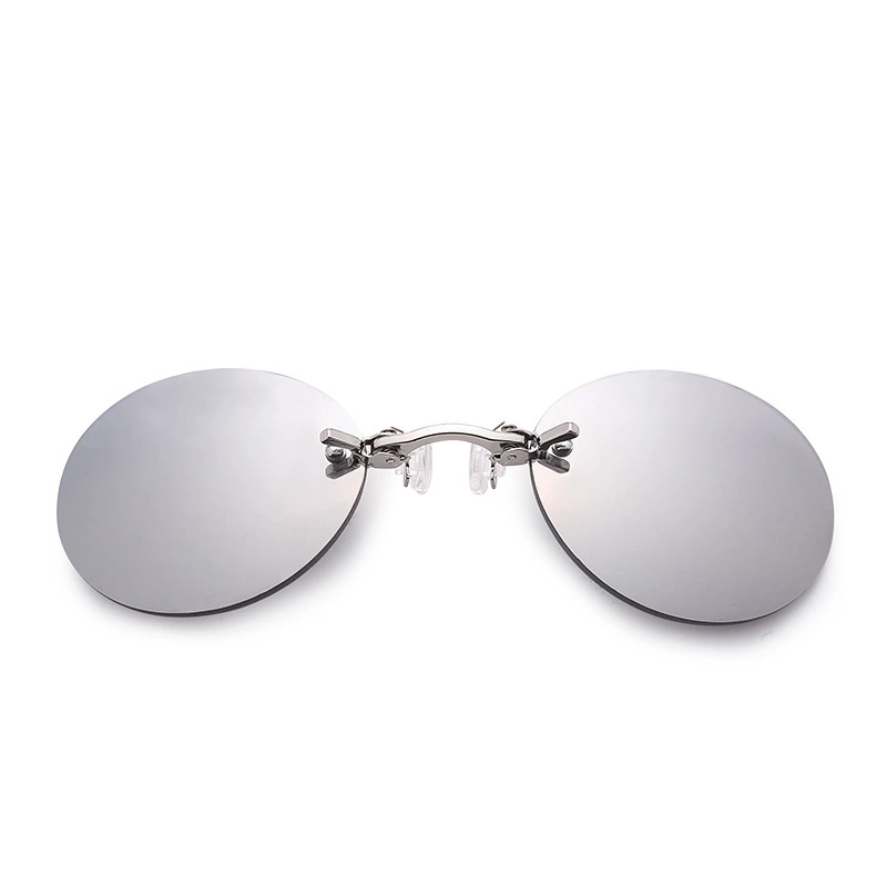 Sunglasses Metal Round Frame Mini Glasses for Men and Women