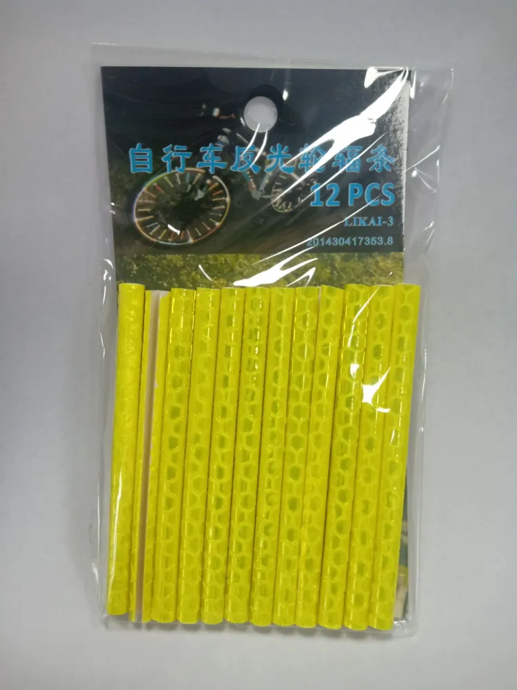 Bicycle Reflective Spokes With Steel Wire Clip