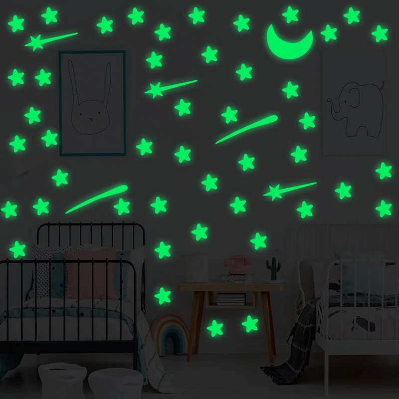 103 Stars Moon Meteor Luminous Stickers