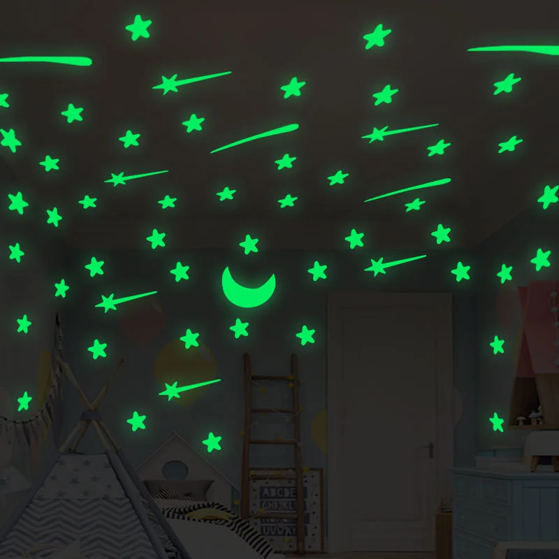 103 Stars Moon Meteor Luminous Stickers