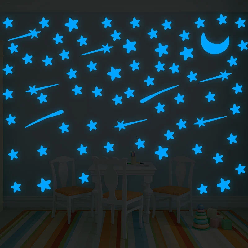 103 Stars Moon Meteor Luminous Stickers