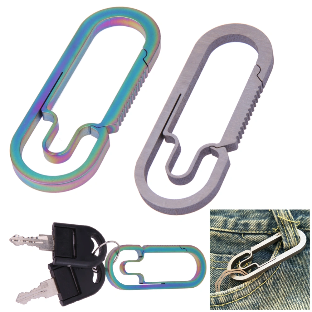 Titanium Alloy Keychain Car Key Waistband Pure Titanium Metal Quick Hook