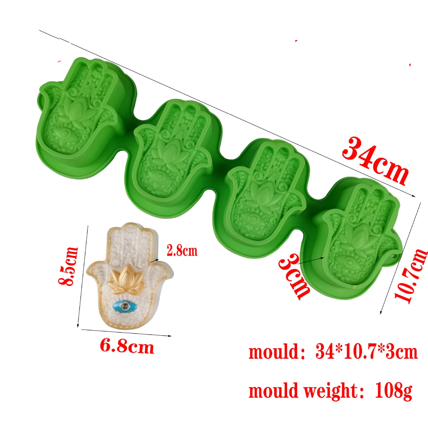 Handmade Soap Mold Bergamot Flower Cake Mold Candle Mold
