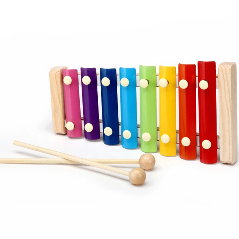  Wooden Quality Hand-Knock Xylophone Early Education Puzzle Children's Eight-Tone Piano