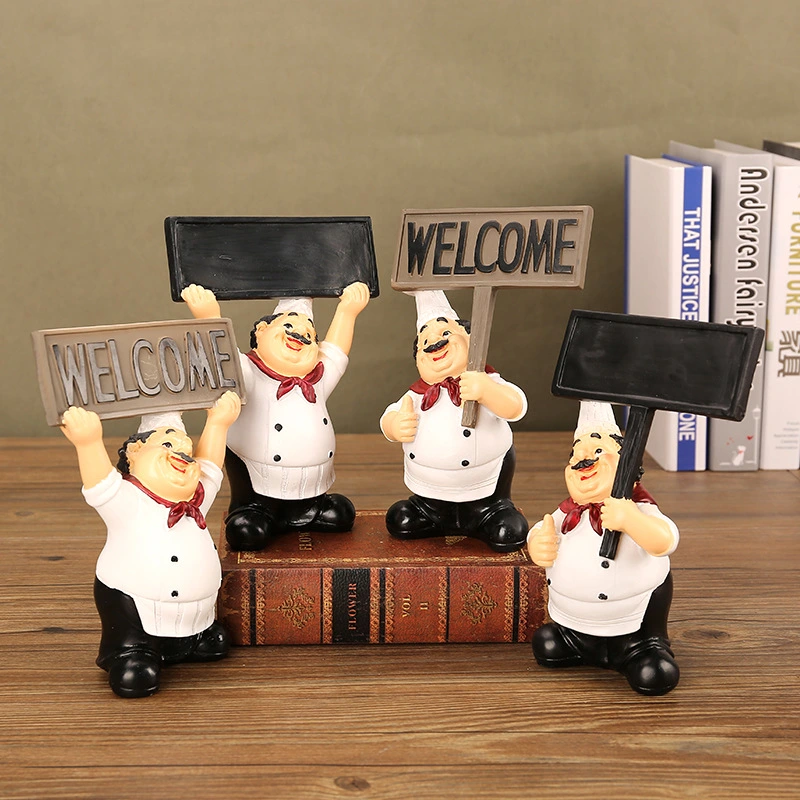 Cute Salt And Pepper Shaker Resin Chef Nordic Style Decoration