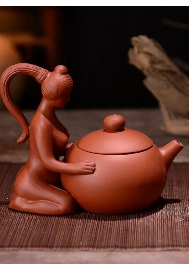 Purple Clay Teapot Kung Fu Teapot Handle Pot