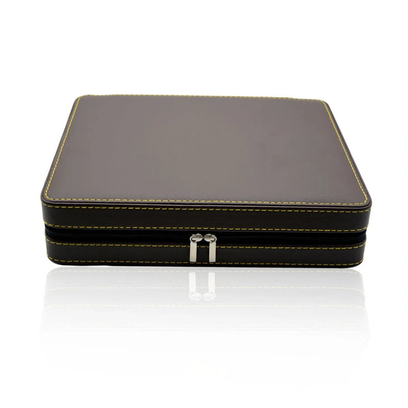 Leather Ring Pendant Storage Box Double-sided Pendant Tray