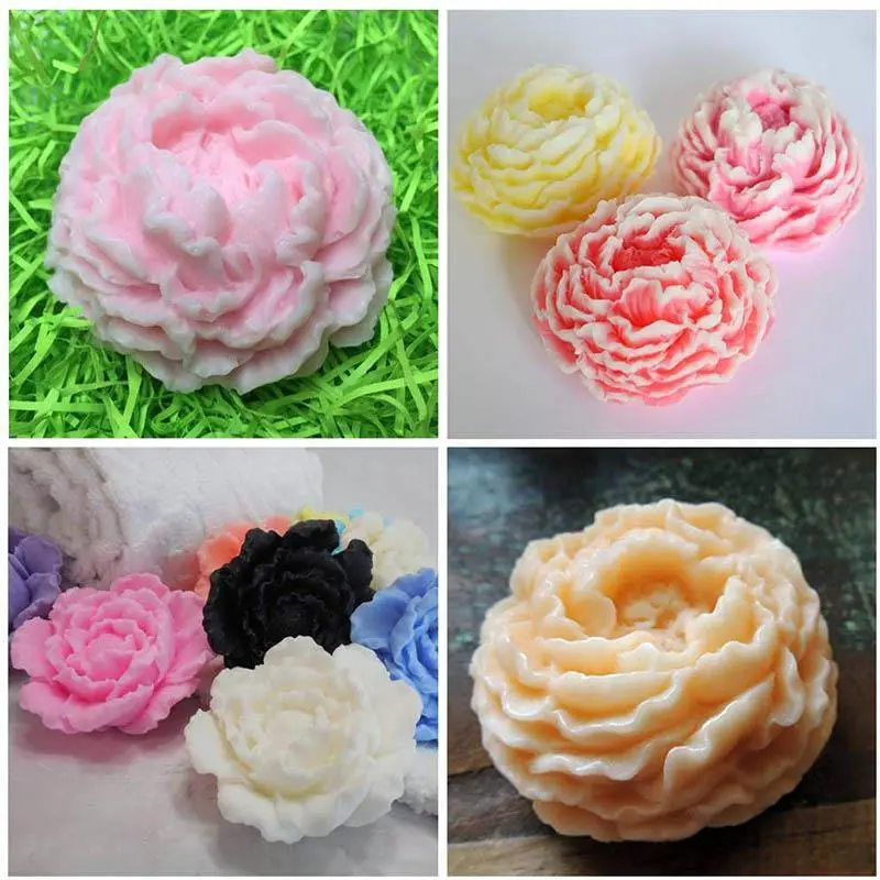 3D Fondant Molds Flowers Handmade Soap Candle Clay Mold Cake