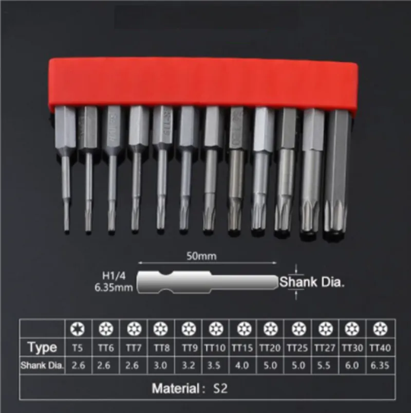 12-piece Bit Screwdriver Set With Magnetic S2 Alloy Steel Screws