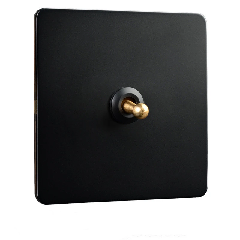 Retro Industrial Style Brass Toggle Switch Panel