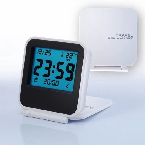 Thermometer Clock Folding Silent Fashion Portable