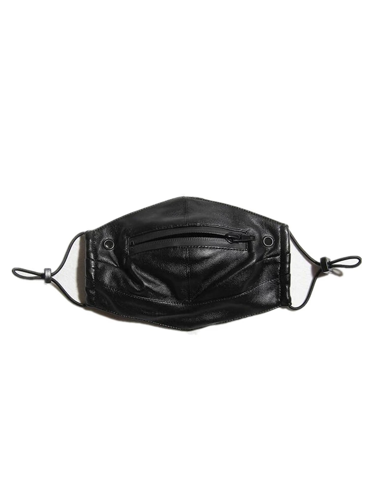 Personalized PU Leather Face Zipper Mask