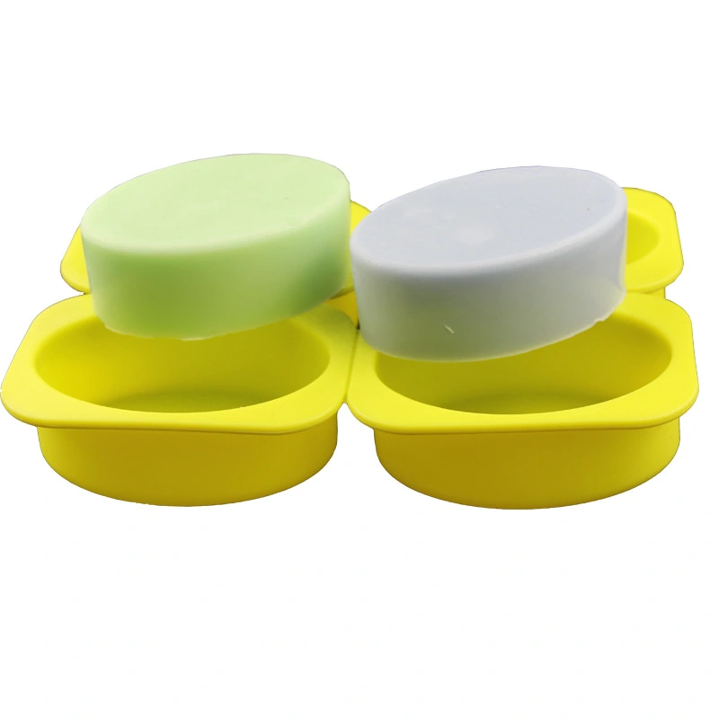 Four-hole Oval Silicone Cake Baking Mold