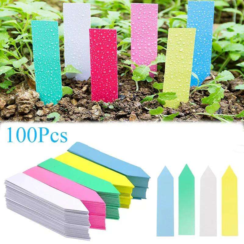 Garden Plant Labels Plant Accessories Flower Pots Plastic Plant Tags Nursery Markers Seedling Label Tray Mark Diy Tool