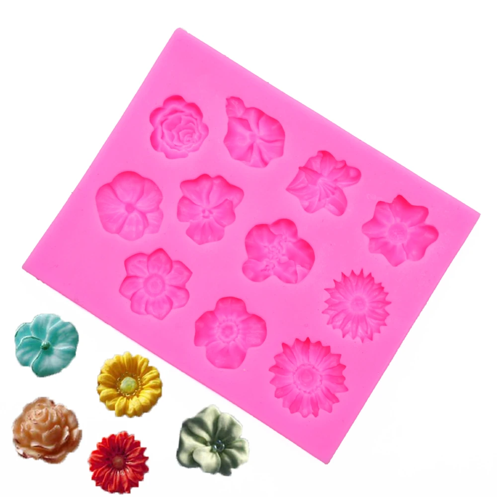 Rose Flower Daisy Liquid Silicone Fondant Mold