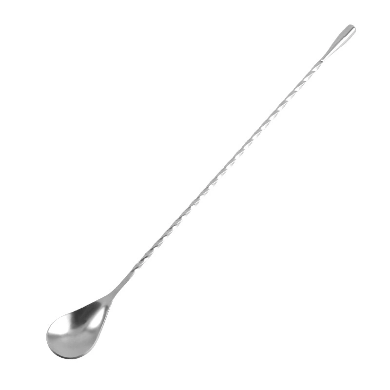 Stainless Steel Water Drop Bar Spoon Fine Thread Bar Spoon