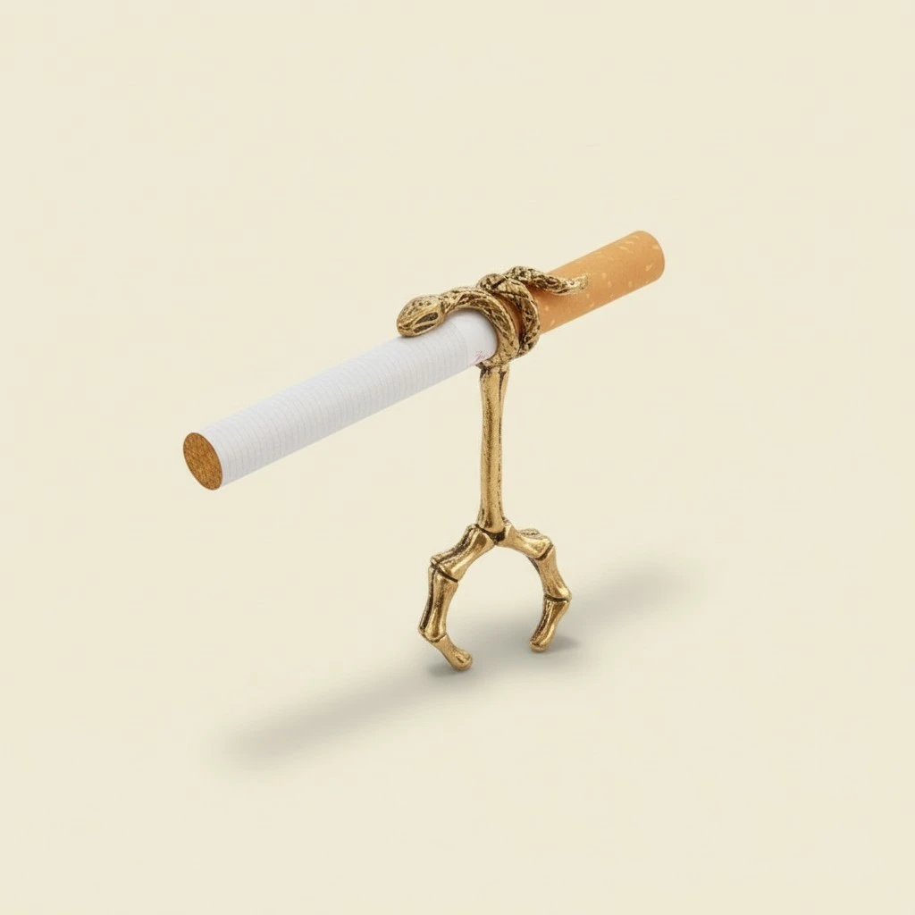 Skull Smoking Ring Personalized Cigarette Holder