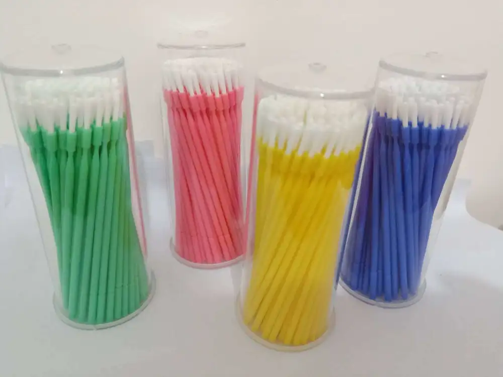 100pcs Dental Lab Long Disposable Micro Applicators Brushes Dental Brush