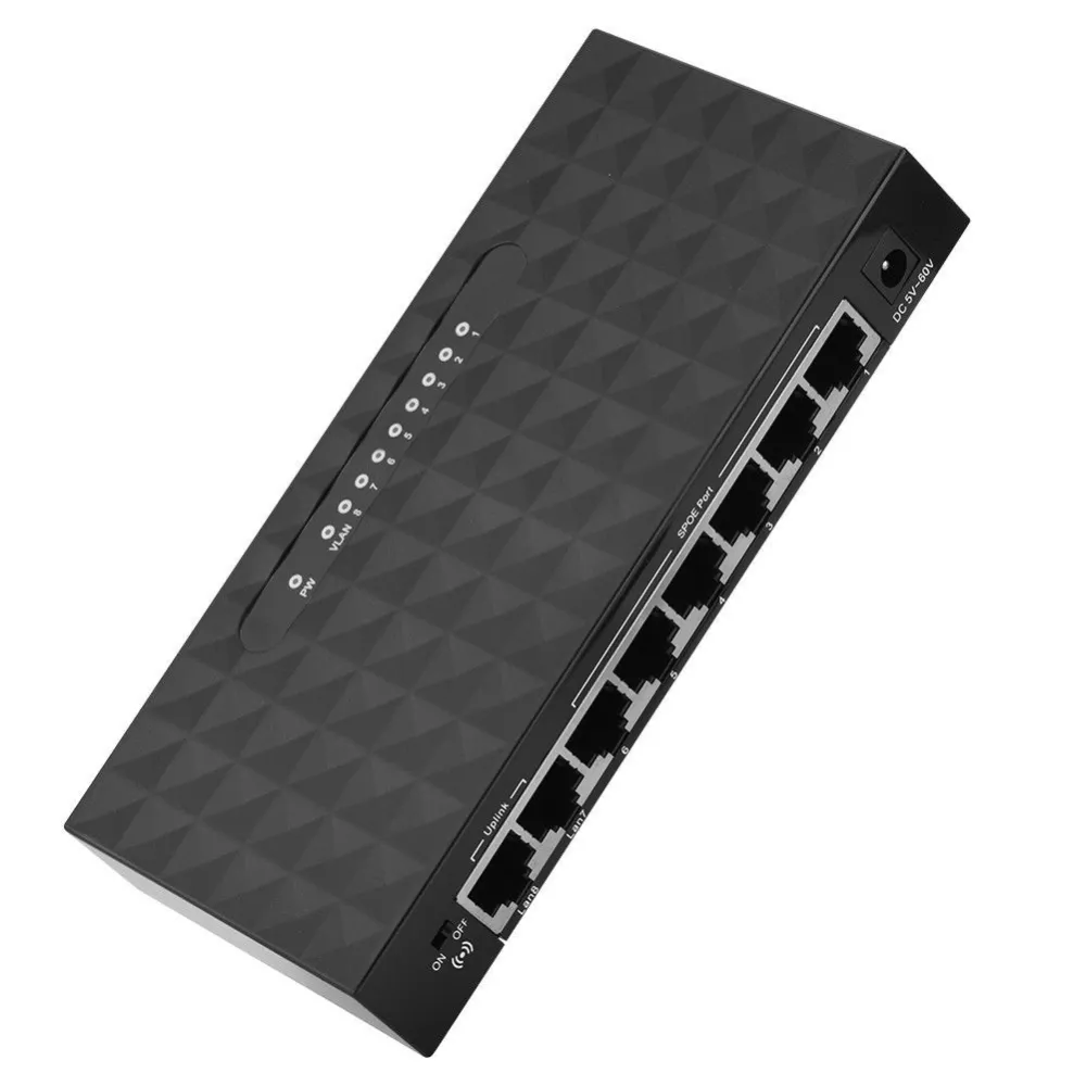 Mini Lan Poe Ethernet Network Desktop Switch 8 Port 