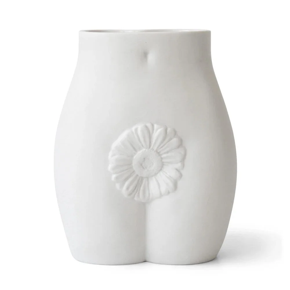 Popular White Women Sexy Flower Pot Ceramic Vase