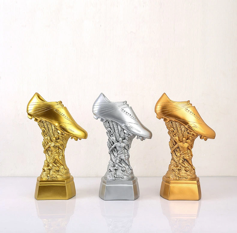 European Cup Football Shooter Golden Boots Bonus Shoes Trophy Resin Craft Gift