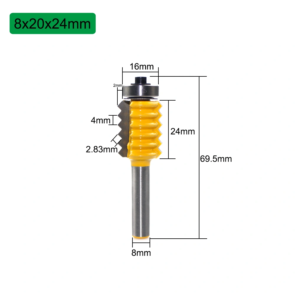 8-handle Multi-tooth Tenon Woodworking Milling Cutter Line Cutter Slotting Cutter