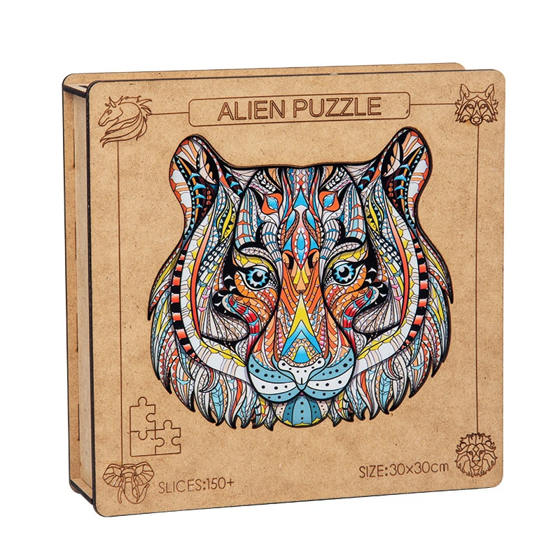 Tiger Eagle Bear Animal Plane Standing Volume Block Puzzle