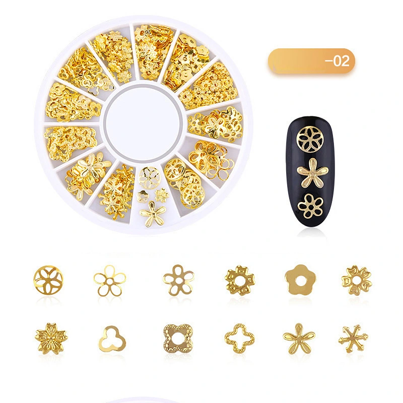 Manicure Jewelry Multi-Style Small Round Box Rivet Jewelry