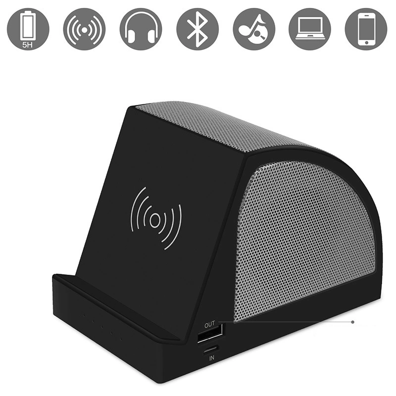 Wireless Charging Phone Holder Mini Subwoofer Bluetooth Speaker