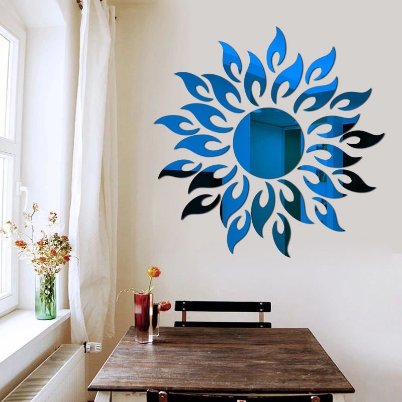 Sun-decorated Mirrored Wall Sticker