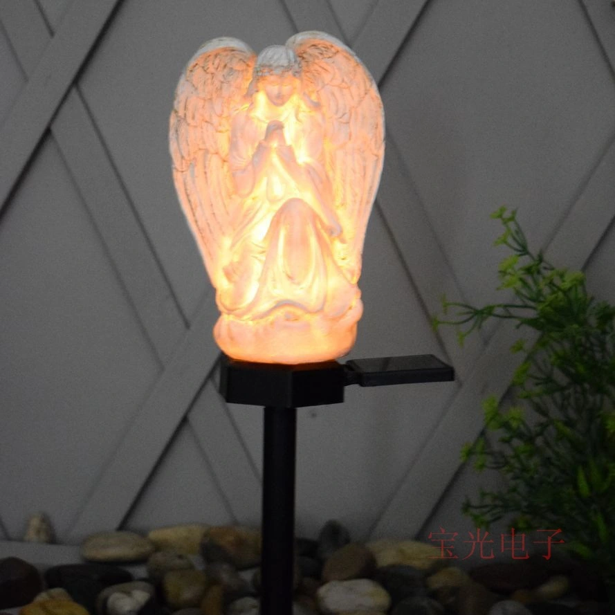 Resin Angel Shaped Landscape Light Outdoor LED Garden Lawn Light