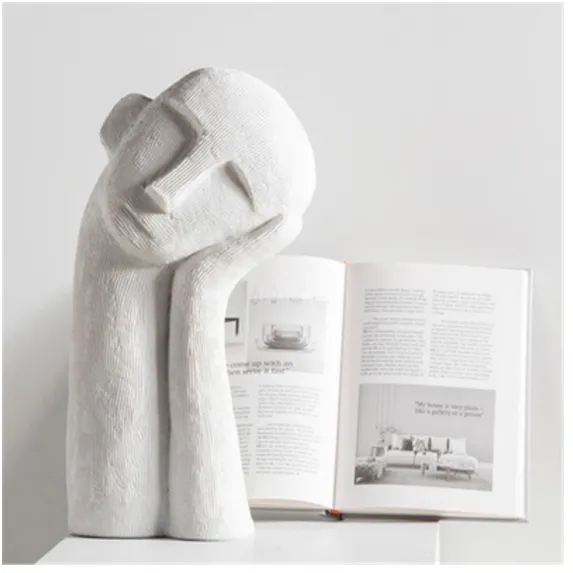 Modern Nordic Pensive Boy Decoration Statue