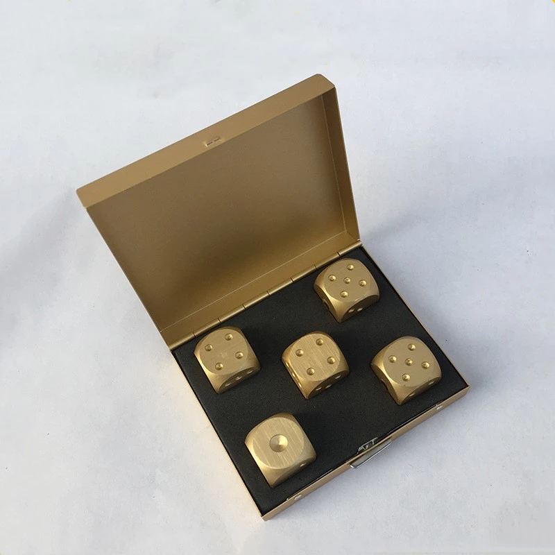 High-Grade Aluminum Alloy Golden Dice