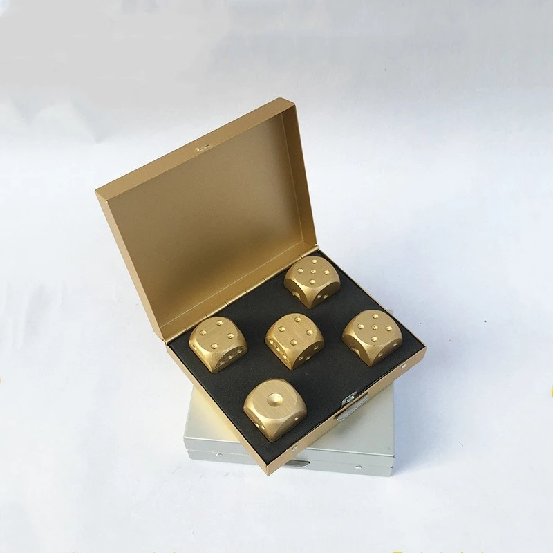 High-Grade Aluminum Alloy Golden Dice