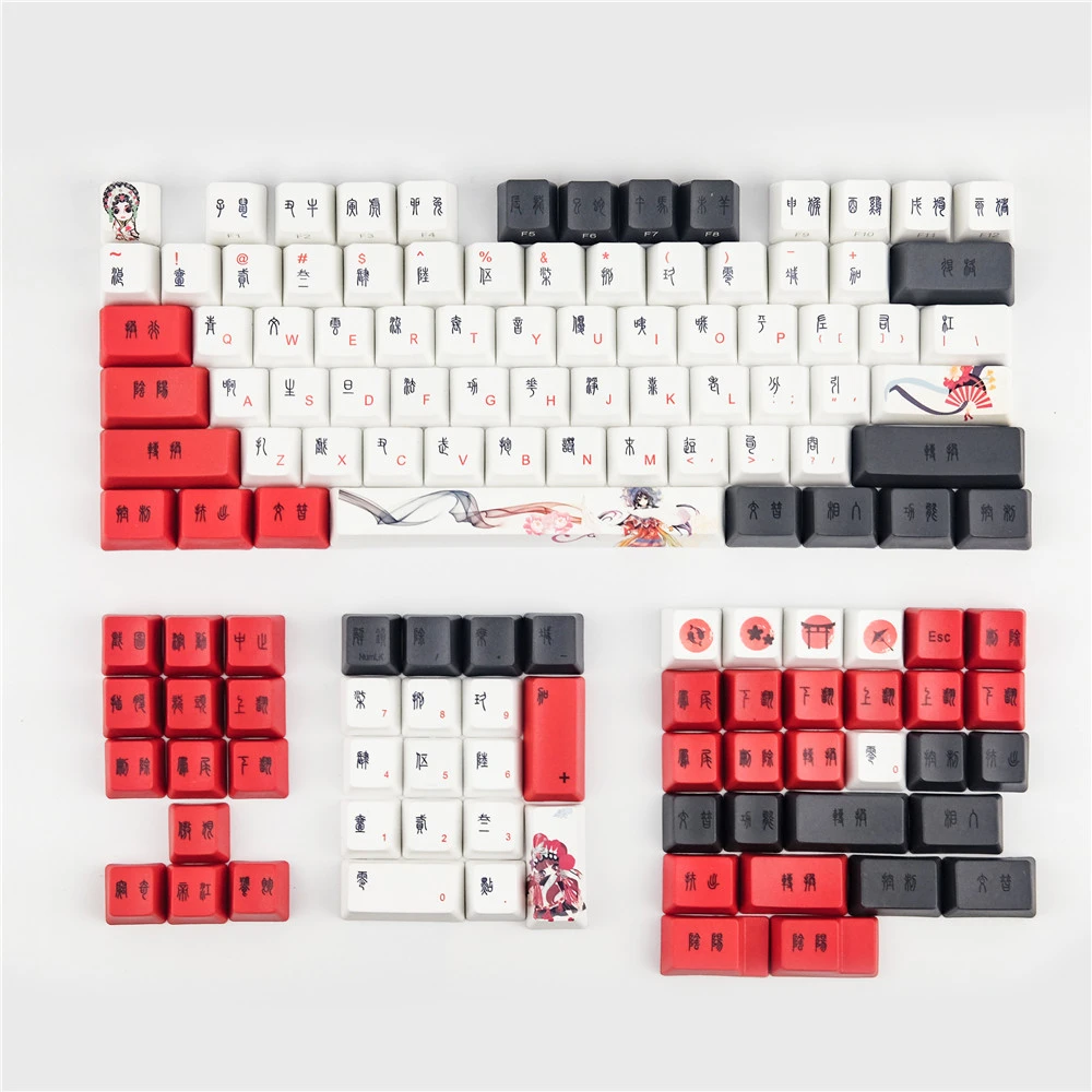 PBT Sublimation Mechanical Keyboard Keys Peking Opera Keycaps