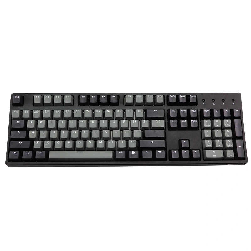 Retro Color Matching 104 Keys Pbt Two-color Keycaps Black and Gray OEM Height