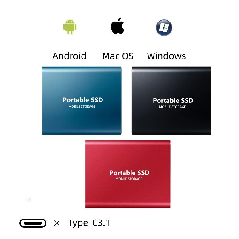 Mini Mobile Solid State Drive 2T Type-3.1 Metal Material