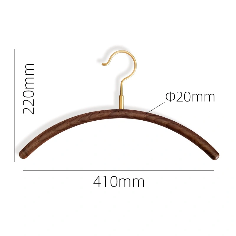 New Chinese Style Solid Wood Brass Hook Clothes Support Household Cloakroom Clothes Hanger Clothes Hanger