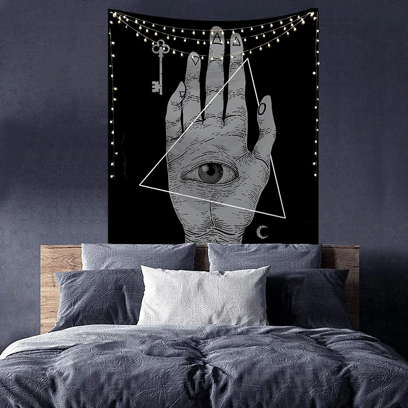 Lunar Eclipse Cycle Change Decorative Tapestry Skull Print Tapestry Living Room Bedroom Background Cloth Can Be Customized