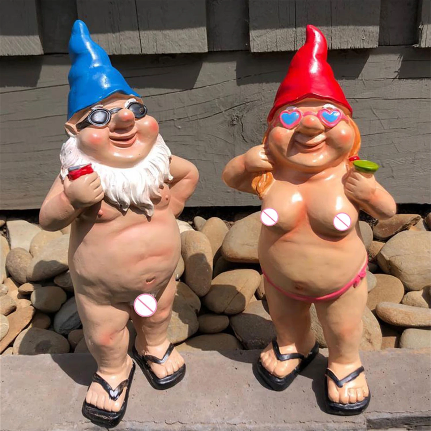 Fairy Garden Resin  White Beard Goblin Elderly Outdoor Garden Courtyard Character Decoration