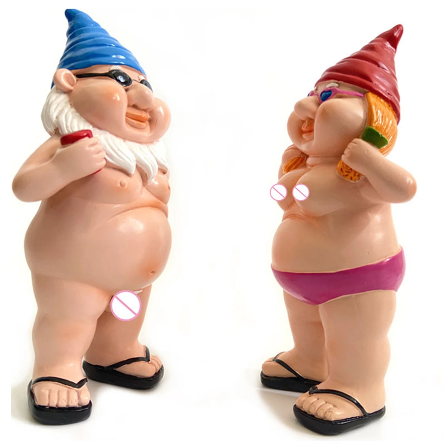 Fairy Garden Resin  White Beard Goblin Elderly Outdoor Garden Courtyard Character Decoration